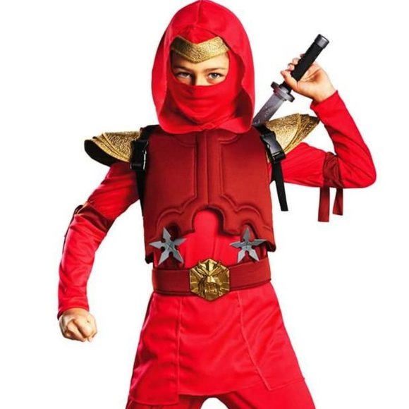 Ninja Red Fire Ninja Deluxe Boys Costume - Picture 1 of 1